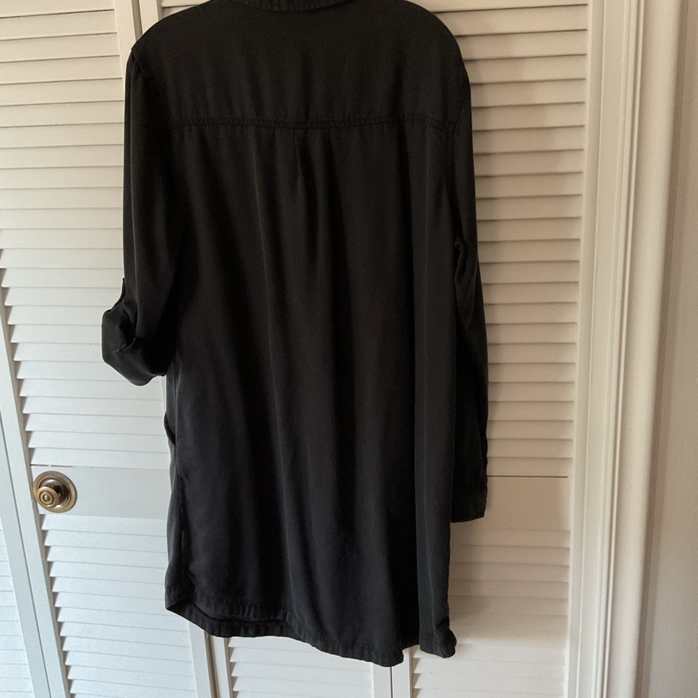 Time and Tru Black Button-Up Dress. Large. - Picture 2 of 2